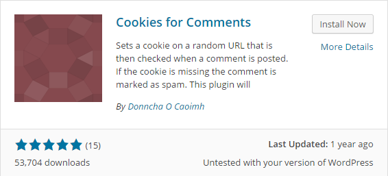 cookies for comments