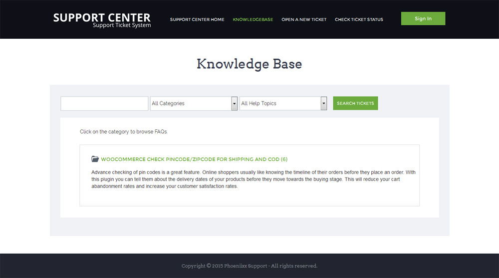 knowledge base page osticket responsive theme